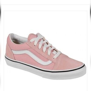 Vans Old Skool Powder Pink and True White Sneakers Youth 6.5/ Woman 8
